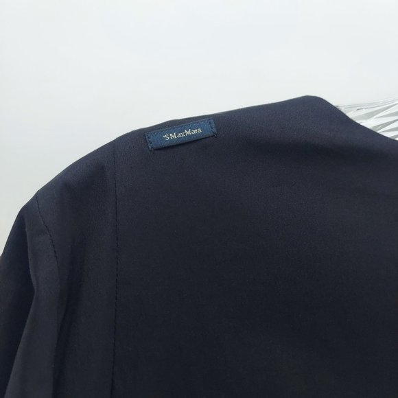 MaxMara black pleated  Dress Long Sleeve size 8 - Picture 13 of 15